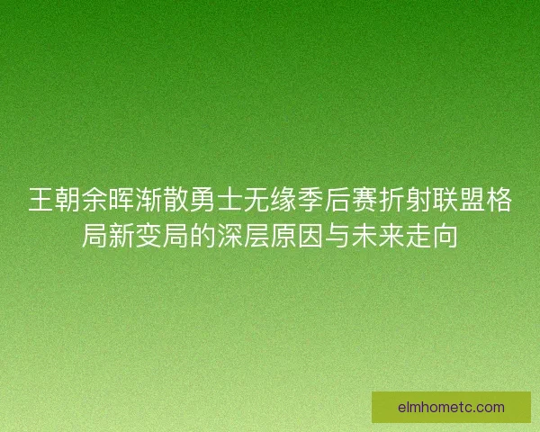 王朝余晖渐散勇士无缘季后赛折射联盟格局新变局的深层原因与未来走向